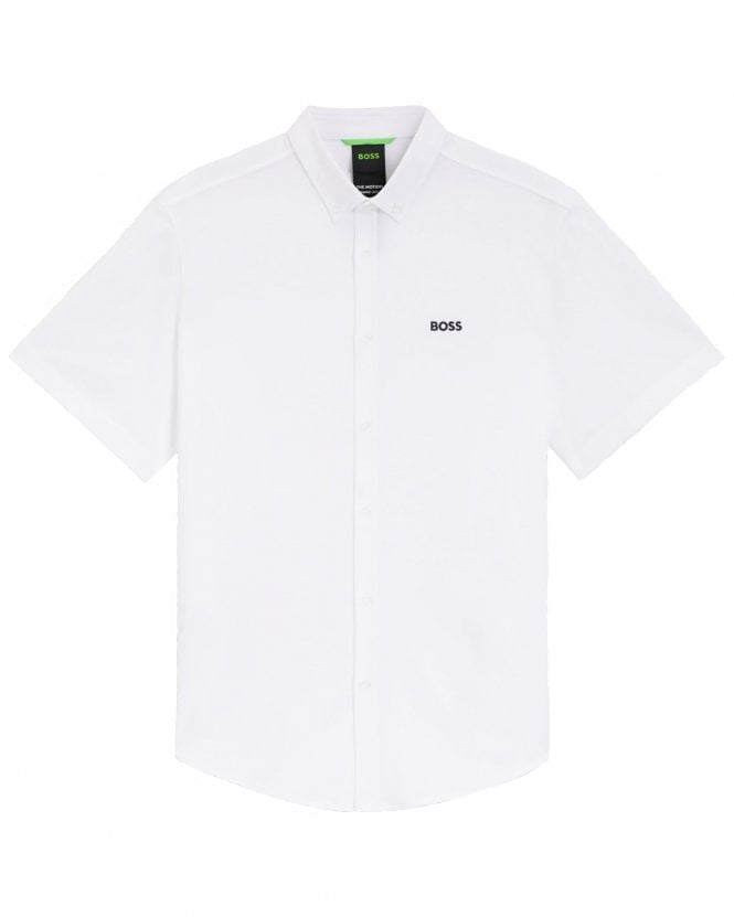 BOSS Mens ST_Motion S Short Sleeve Jersey Shirt - White