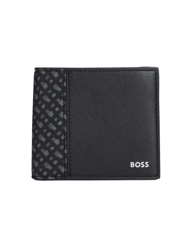 BOSS Mens Structured Wallet Black 