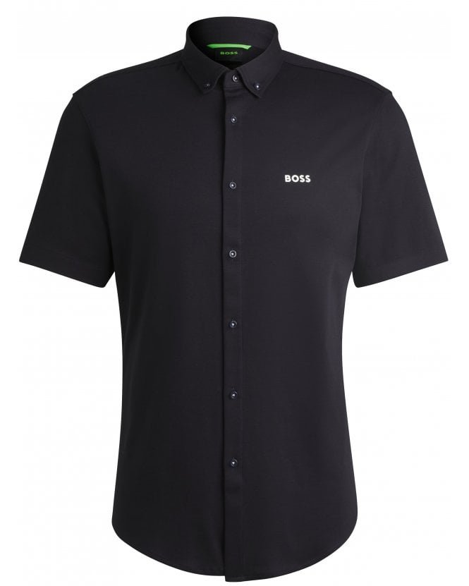BOSS Mens Style B Motion Short Sleeve Shirt Dark Blue