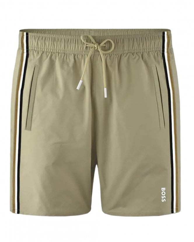 BOSS Mens Style Iconic Swim Shorts - Beige