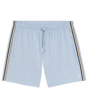 Mens Style Iconic Swim Shorts - Light Blue