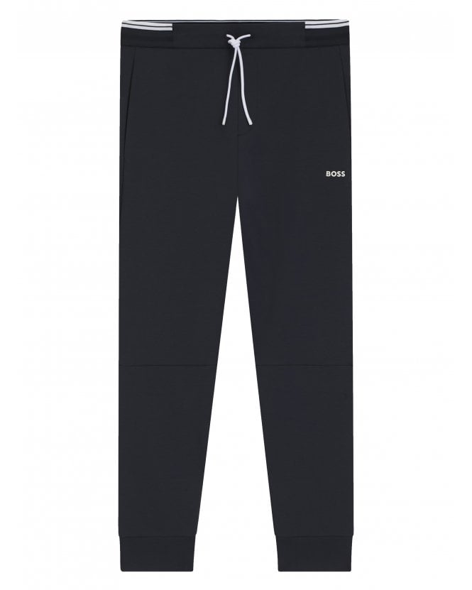 BOSS Mens Style Pants Zone Striped Trims Tracksuit Bottoms Dark Blue