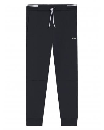 Mens Style Pants Zone Striped Trims Tracksuit Bottoms Dark Blue