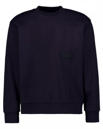 Mens SW_Crewneck Relaxed Fit Sweatshirt - Dark Blue