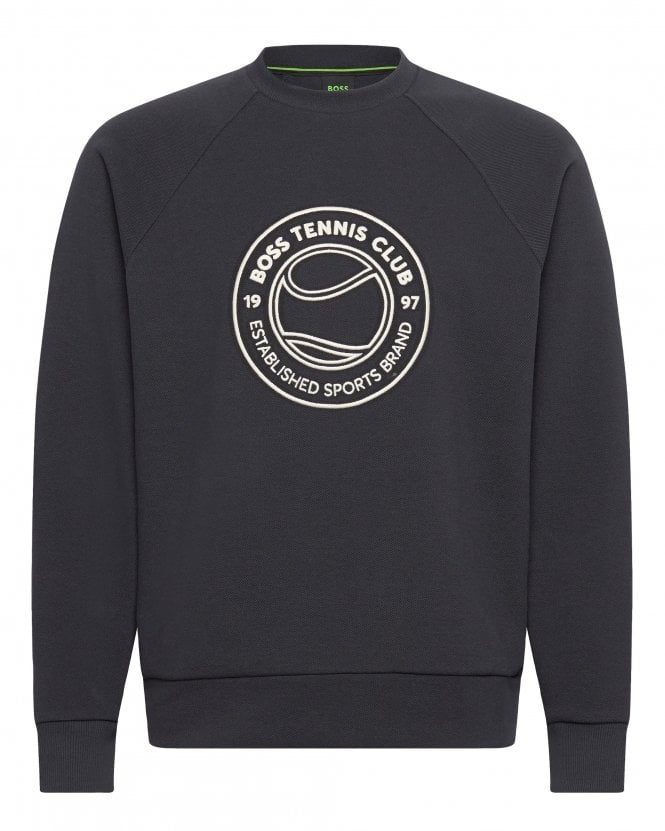 BOSS Mens SW_Join Salbo Tennis Club Crewneck Sweatshirt - Dark Blue