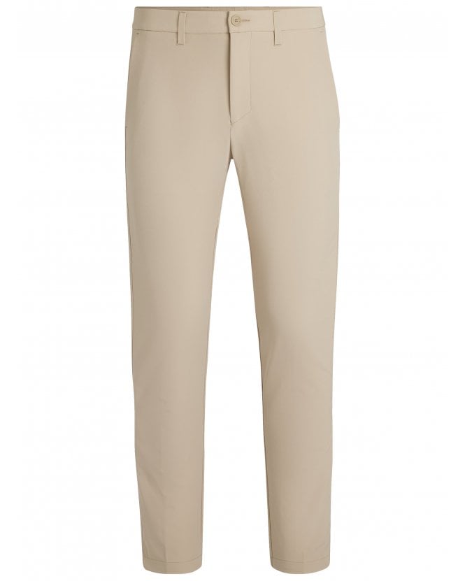 BOSS Mens T_Commuter Stretch Slim Trousers Beige