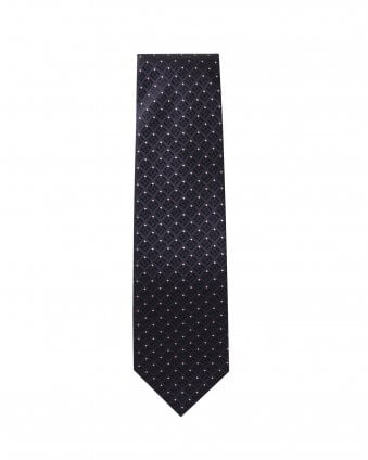 Mens T-Tie Pink/Black Geometric Pattern Silk Tie