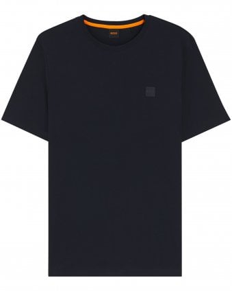 Mens Tales Cotton-Jersey Patch T-Shirt - Dark Blue