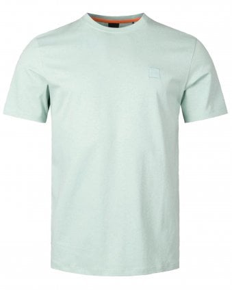 Mens Tales Cotton-Jersey Patch T-Shirt - Turquoise