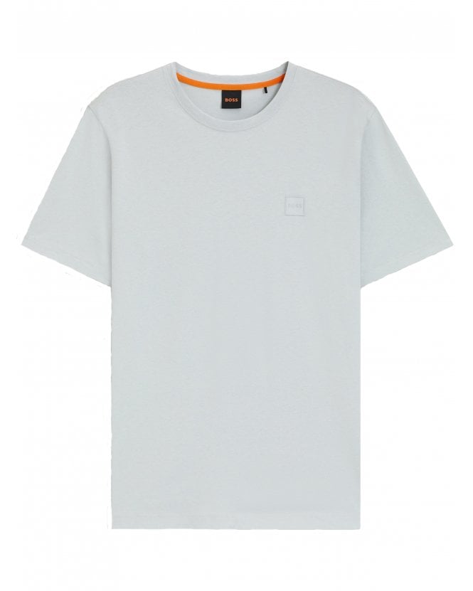 BOSS Mens Tales Patch T-Shirt Light Grey