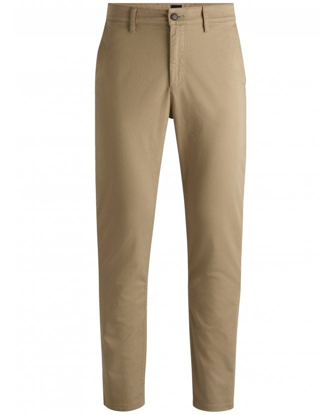 BOSS Mens Tapered Chino Trousers Beige