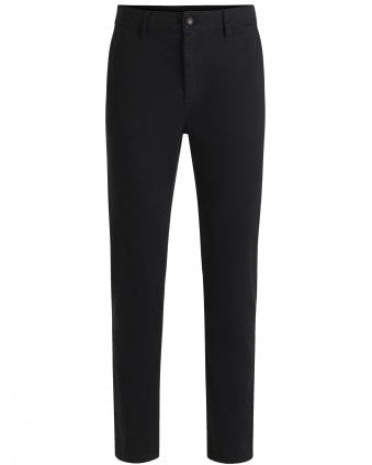 Mens Tapered Chino Trousers Black