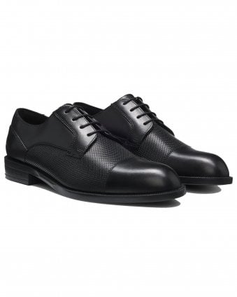 Mens Tayil Derb TCBUPF Cap-Toe Derby Shoes - Black