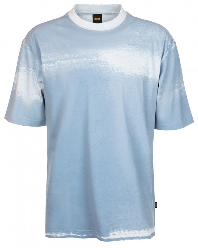 BOSS Mens Te_Rave Relaxed Fit T-Shirt - Blue