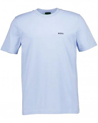 Mens Tee Logo Crew T-Shirt - Light Pastel Blue 