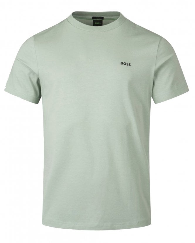 BOSS Mens Tee Logo Crew T-Shirt - Open Green