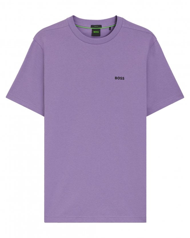 BOSS Mens Tee Logo Crew T-Shirt - Purple