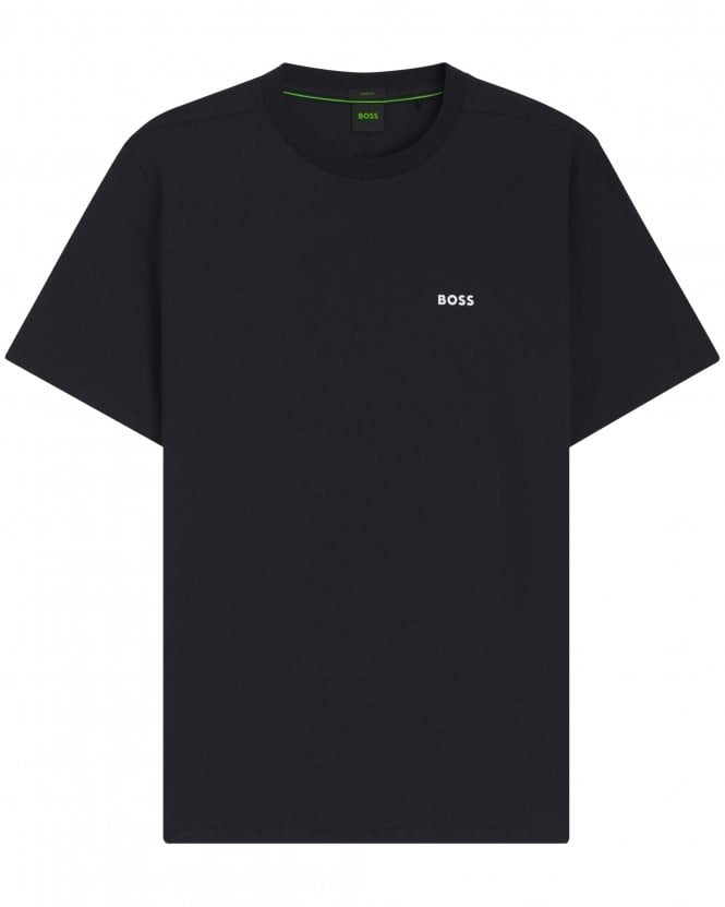 BOSS Mens Tee Stretch-Cotton T-Shirt - Dark Blue