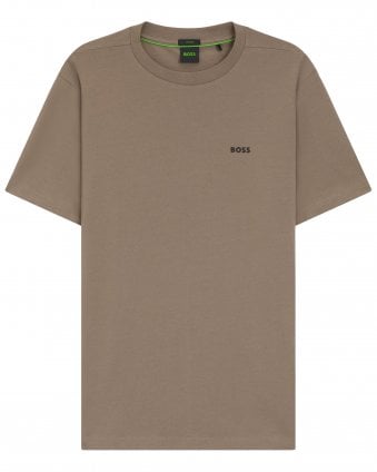 Mens Tee Stretch-Cotton T-Shirt - Light Brown