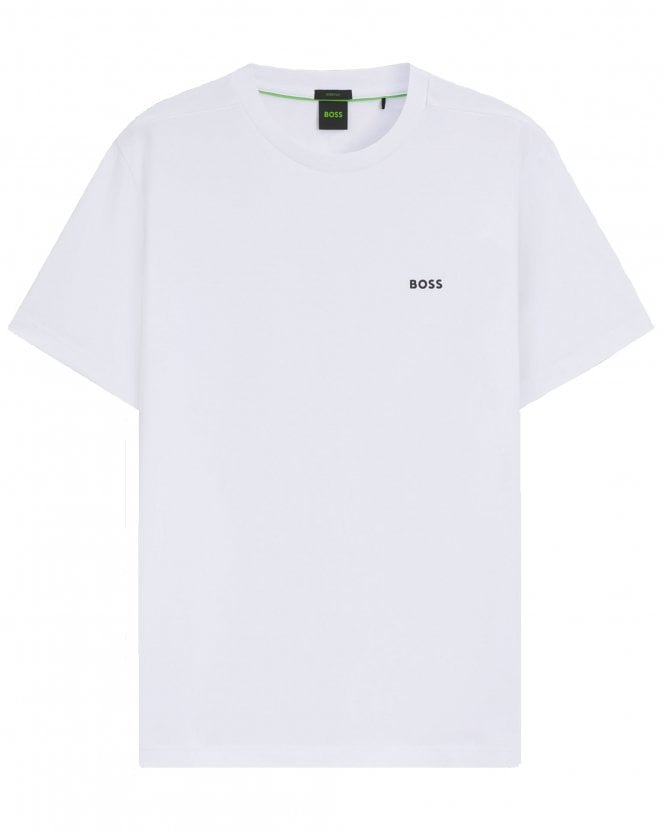 BOSS Mens Tee Stretch-Cotton T-Shirt - White 