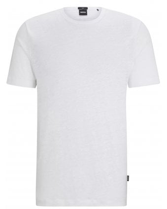 Mens Tiburt Linen T-Shirt White