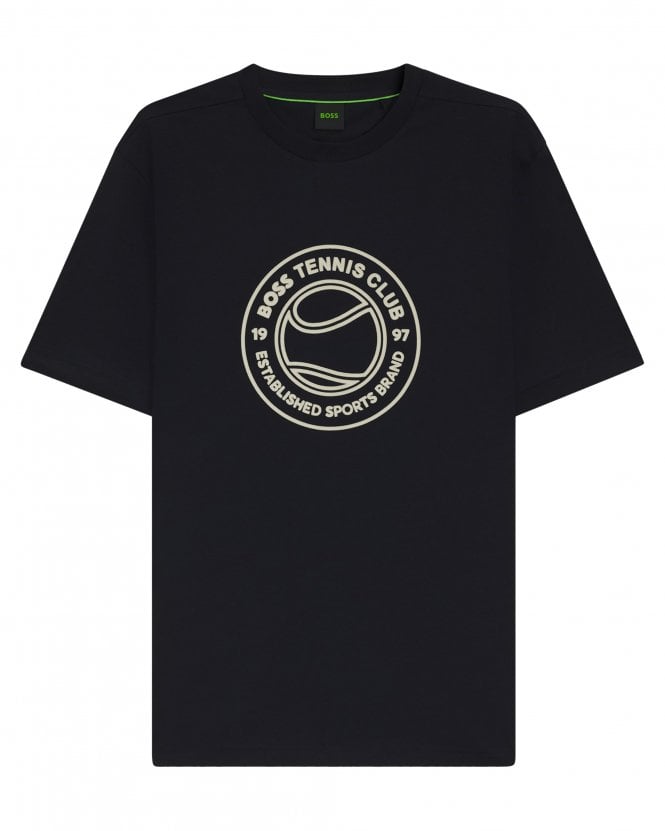 BOSS Mens TS_Join Tennis Artwork T-Shirt - Dark Blue