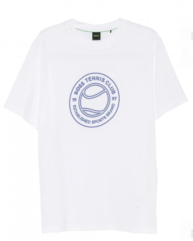 BOSS Mens TS_Join Tennis Artwork T-Shirt - White