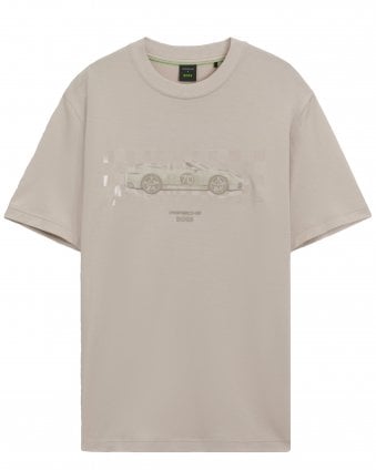 Mens TS_PS Icons70 Car Regular Fit Porsche T-Shirt - Open Beige