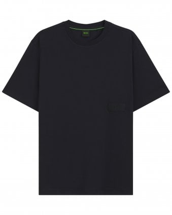 Mens TS_Structure Relaxed Fit Heavyweight Cotton Jersey T-Shirt - Dark Blue