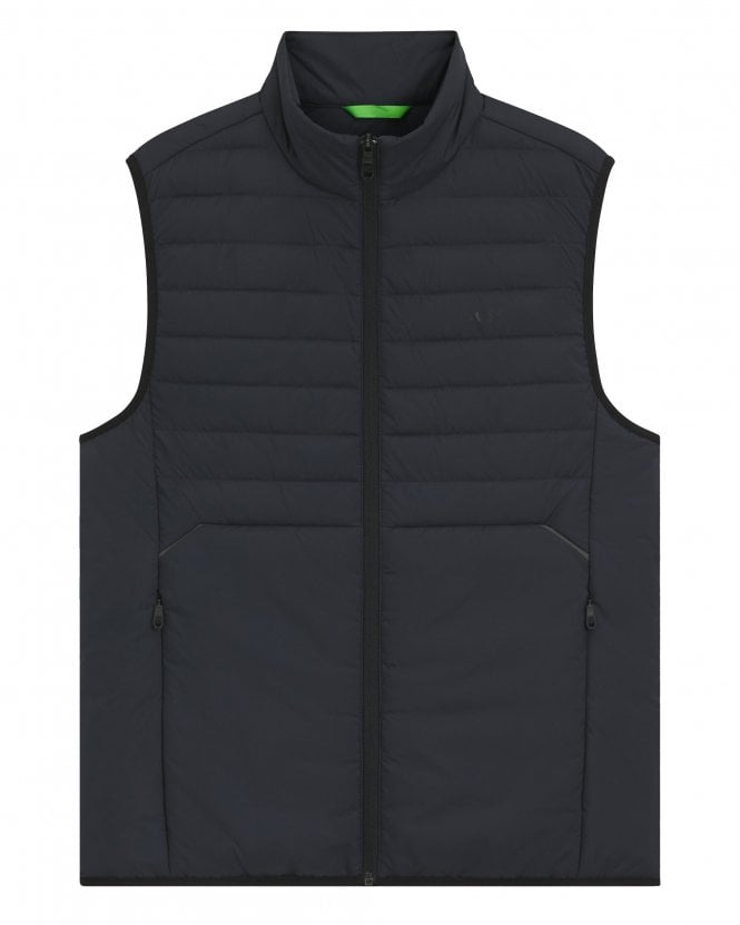 BOSS Mens V_Urbanex Vest Water-Repellent Gilet - Dark Blue