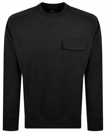 Mens We_Urban Relaxed Fit Stretch Sweatshirt - Black