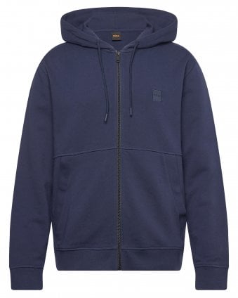 Mens Zetalky Terry Zip-Up Hoodie - Open Blue