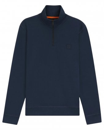 Mens Zetrust Terry Quarter-Zip Sweatshirt - Open Blue