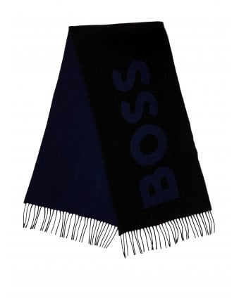 Rikard_35 Large Logo Lettering Scarf Black