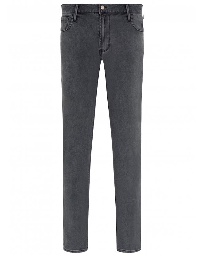 Emporio Armani Mens J06 Slim Rinsed Jeans Grey