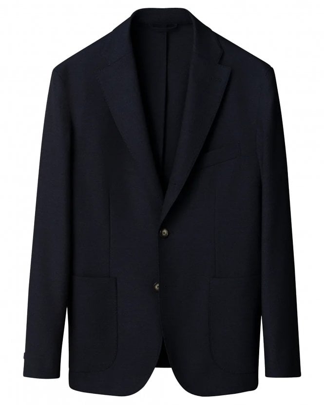 Eton Mens Lana Tech Tailor Fit Soft Blazer Jacket - Navy Blue