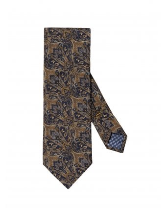 Mens Floral Pattern Tie Navy 