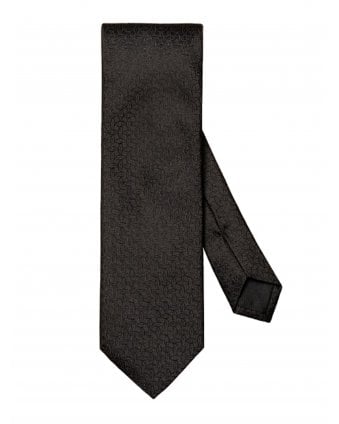 Mens Geometric Eleptical Tie Black