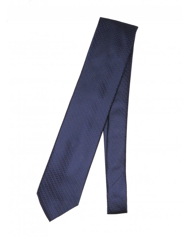 Eton Mens Zig Zag Tie Purple 