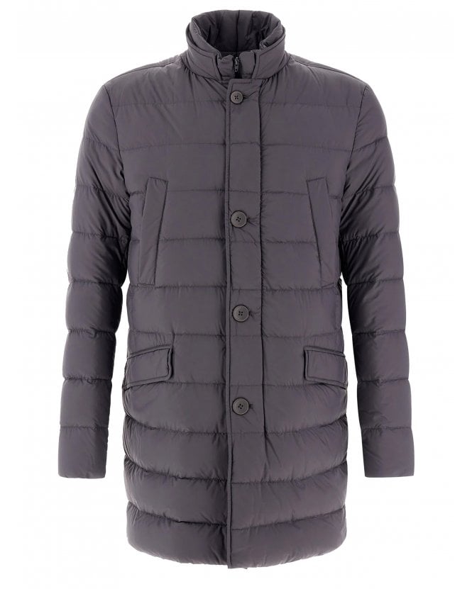 Herno Mens Il Cappato Down Coat Jacket Grey