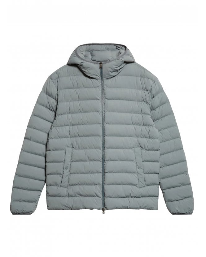 Herno Resort Light Stretch Packable Hooded Jacket Blue/Grey