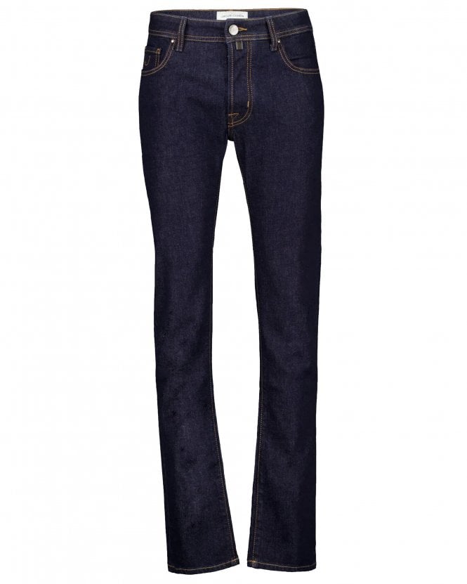 Jacob Cohen Mens Bard Slim Fit Diamond Patch Jeans - Dark Blue