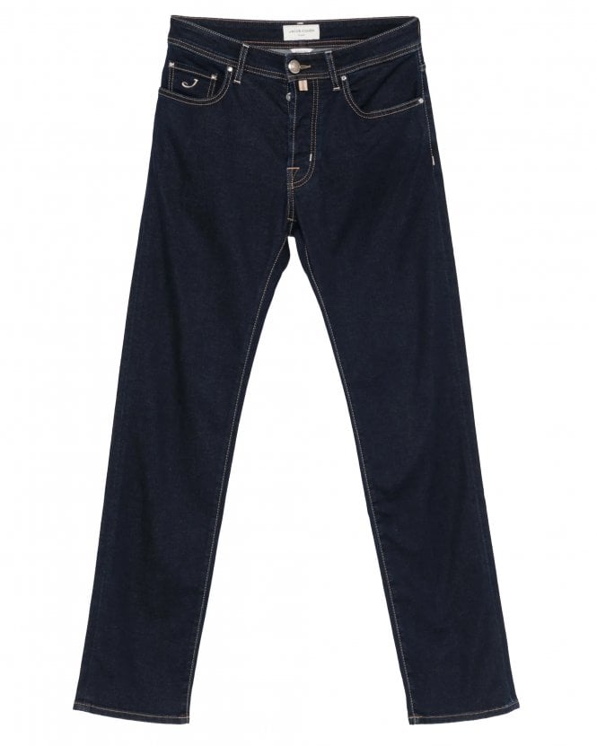 Jacob Cohen Mens Bard Slim-Fit Stretch Jeans - Dark Blue