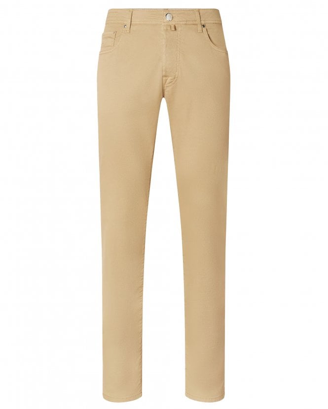 Jacob Cohen Mens Bard Slim-Fit Stretch Twill Chino Trousers - Beige