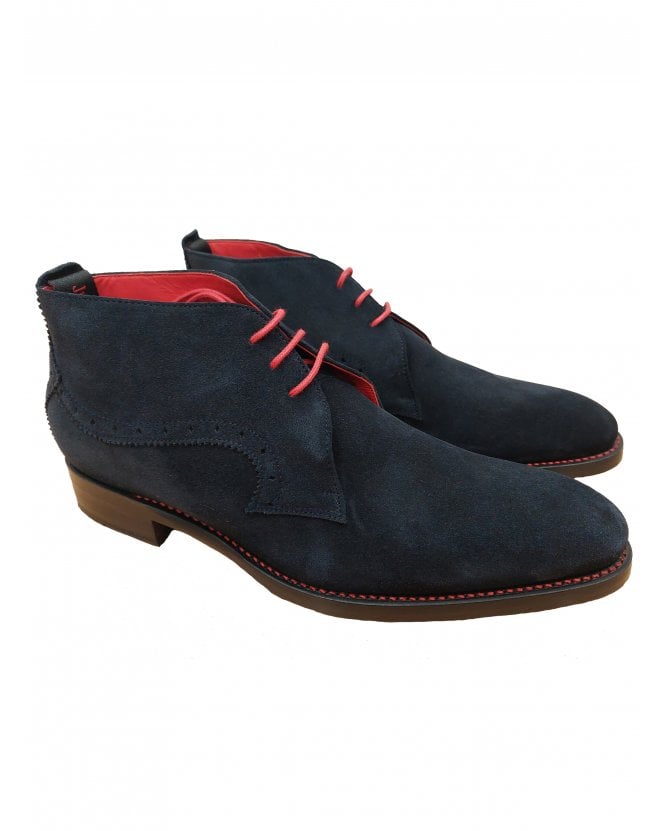 Jeffery West Shoes Page 3H Presence Suede Leather Chukka Boots Dark Blue