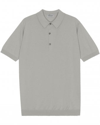 Mens Adrian Sea Island Cotton Knit Polo Shirt - Parchment (Beige)