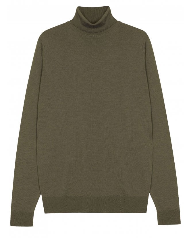 John Smedley Mens Cherwell Roll Neck Mansfield Green