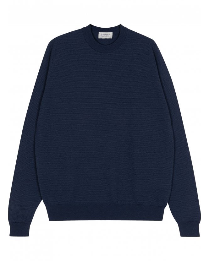 John Smedley Unisex 15.Singular Crew Neck Jumper Hemingway Blue