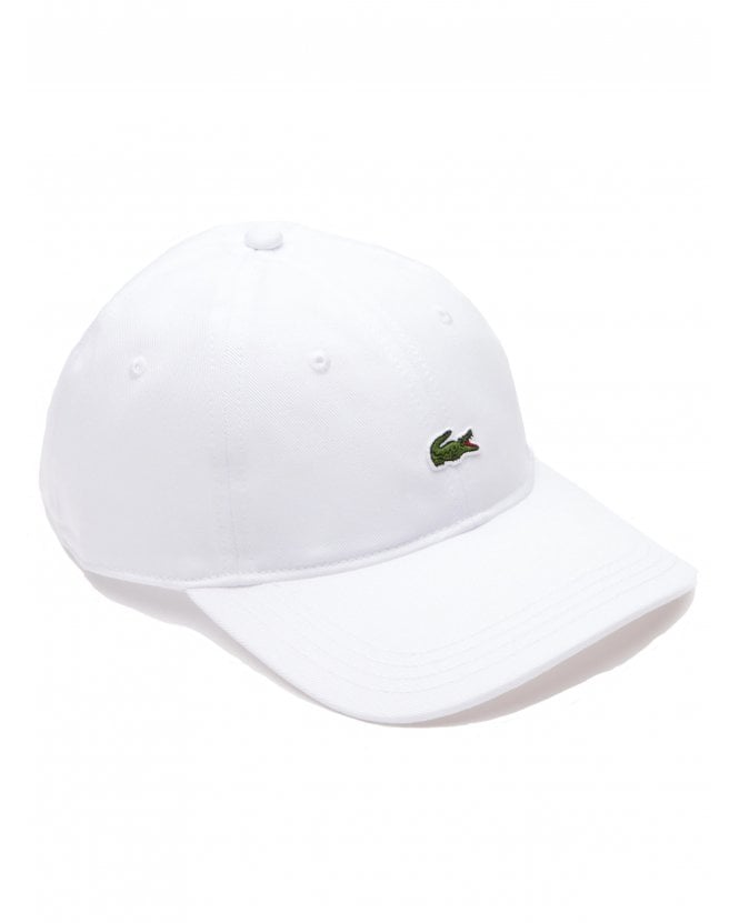 Lacoste  Mens Crocodile Logo Cap White