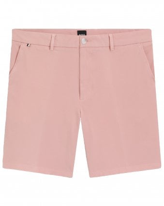 Mens BOSS H Kane 1 Stretch Cotton Twill Shorts - Light Pink